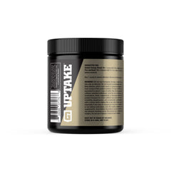 Front view of Elite GolElite Gold Amino Uptake bottle on white background
