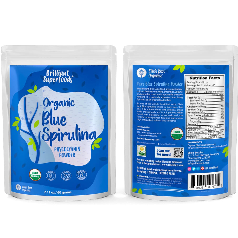 Back label showing nutrition facts and ingredients