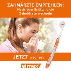 Full ELMEX Sensitive Extra Soft Toothbrush on white background