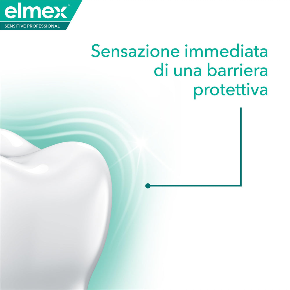 Elmex branding and 400ml size on mouthwash bottle