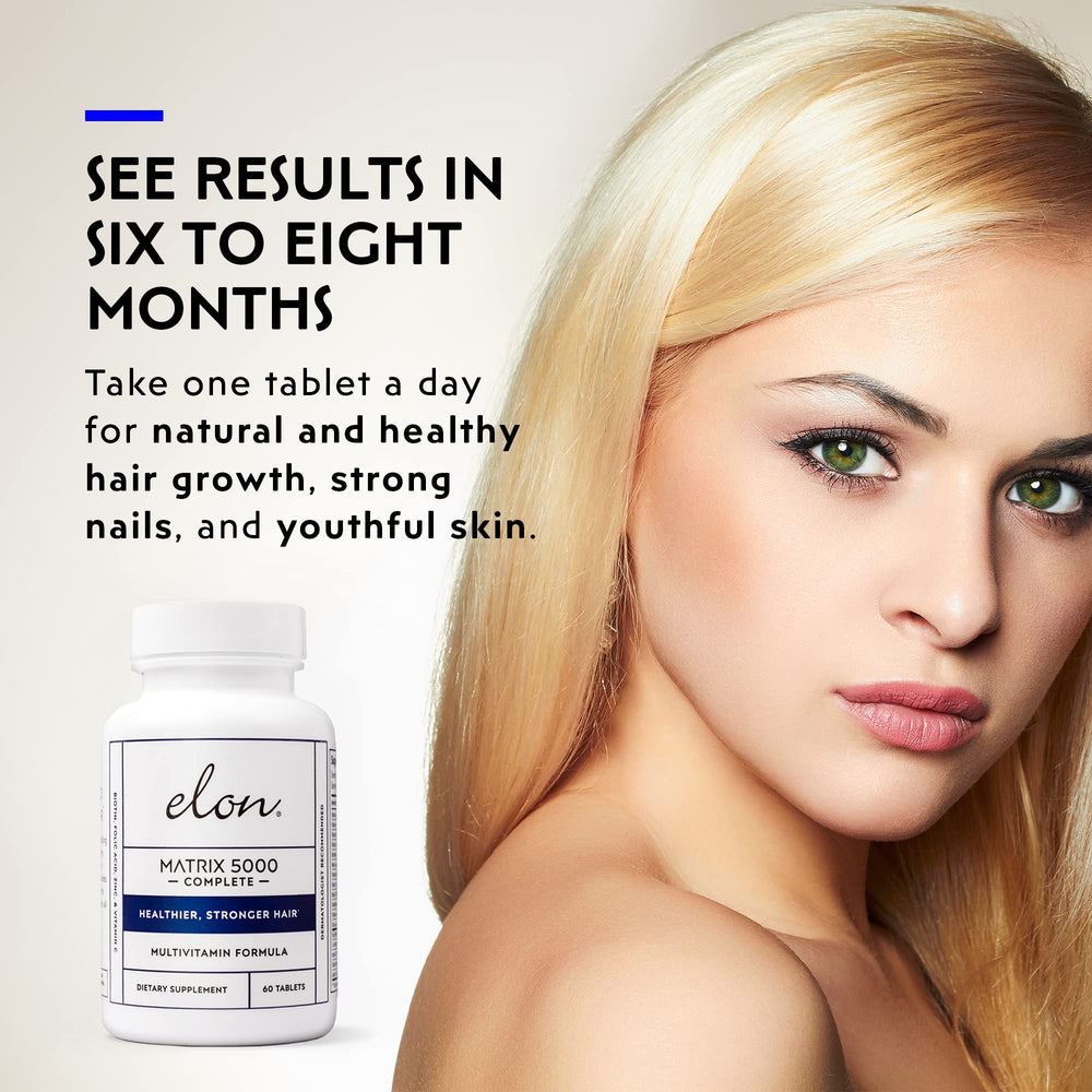 Box copy and product information for Elon Essentials Matrix 5000 multivitamin