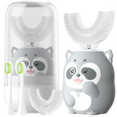 ELOTAME Kids Electric U-Shaped Toothbrush gray front view