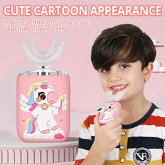 Set includes four soft brush heads for kids