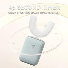 In-use view showing U-shaped brushing action