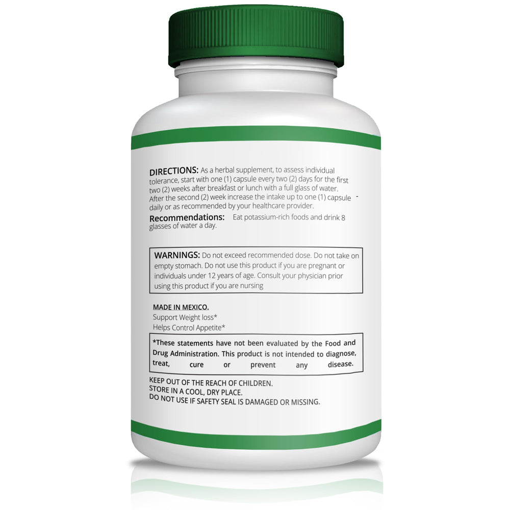 ELVPOTEC Mexican Original Capsules back label featuring natural ingredients for easy daily wellness
