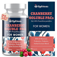 Elystrixionis Cranberry Pills for Women bottle – 90 capsules