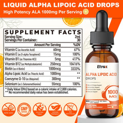 2 ml dosing dropper for ALA liquid drops under tongue