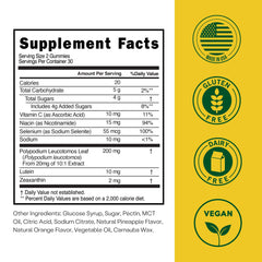 Vitamin C and selenium in Embody Sun Gummy promote collagen and healthy skin.