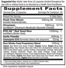 Cholesterol Health flush-free niacin bottle label