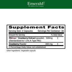 Cranberry capsules for bladder health packaging