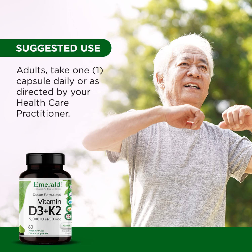 Lab-verified ingredients for the Vitamin D3+K2 supplement