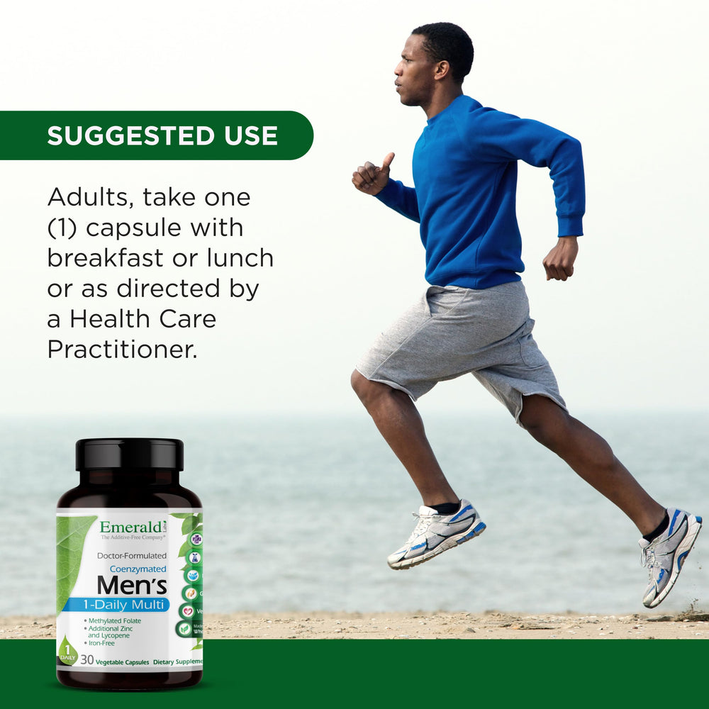 Ingredient list for Emerald Labs Men's 1 Daily Multi