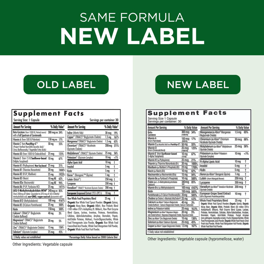 Product label showing additive-free formulation