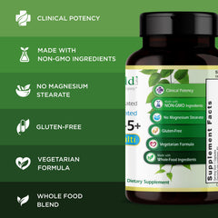 Close-up of ingredients in Emerald Labs Men's 45+ 1-Daily Multi