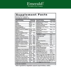 Label for Emerald Labs Men's 45+ Clinical Multi
