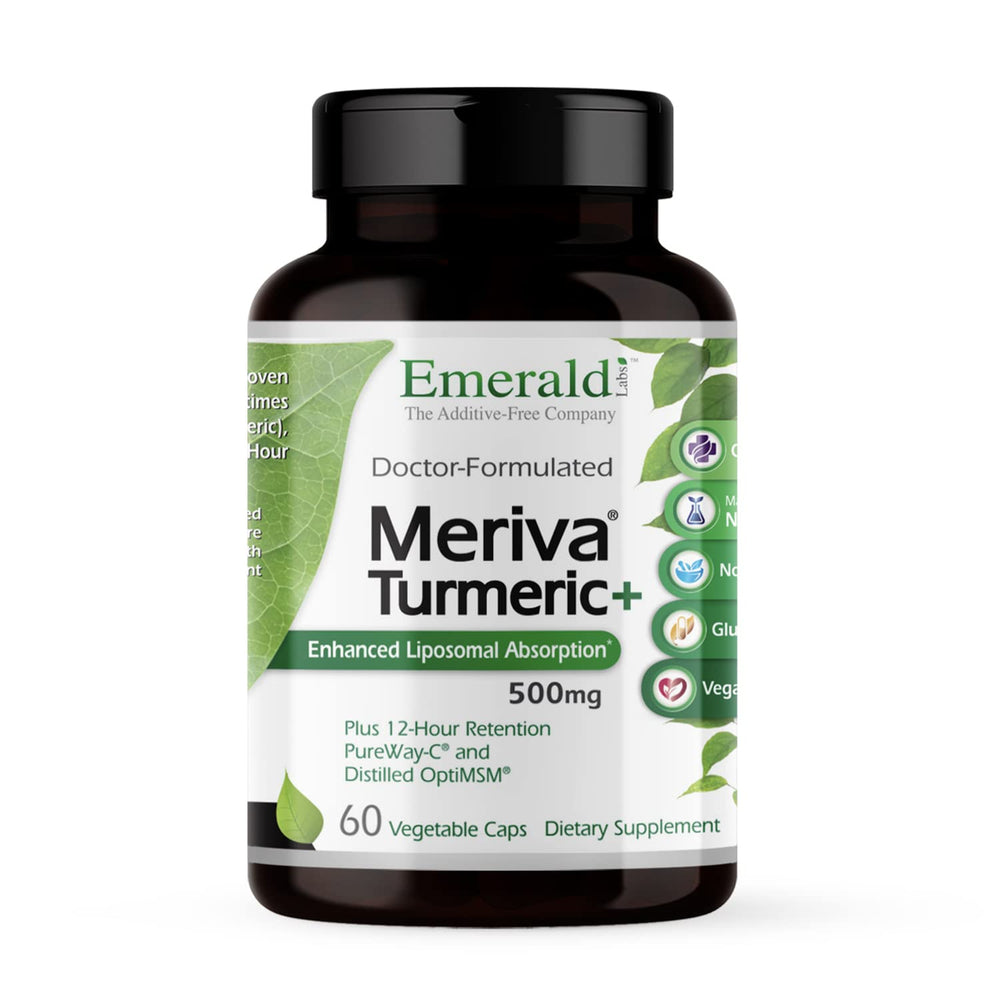 Emerald Labs Meriva Turmeric Plus bottle front label