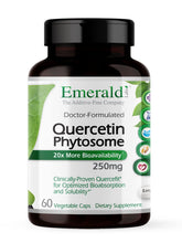 EMERALD LABS Quercetin Phytosome bottle label showing Quercefit 250 mg