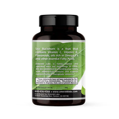 60 vegetable capsules bottle on white background