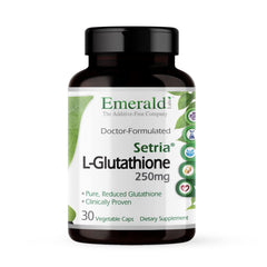 Emerald Labs Setria L-Glutathione bottle on white background