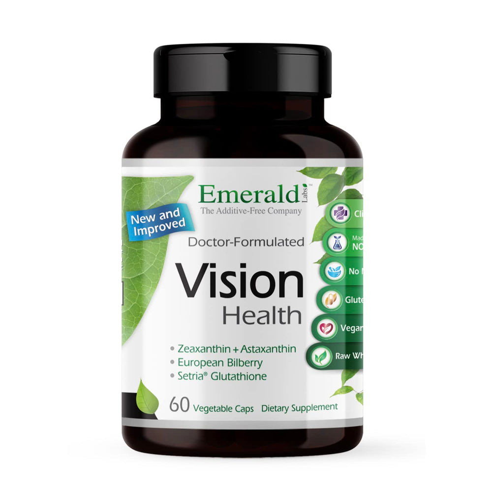Emerald Labs Vision Health bottle label on white background