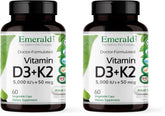 Emerald Labs Vitamin D3+K2 bone and heart health capsules per pack