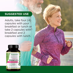 Gluten-free and vegetarian label for Emerald Labs Women's 45+ Clinical Multi