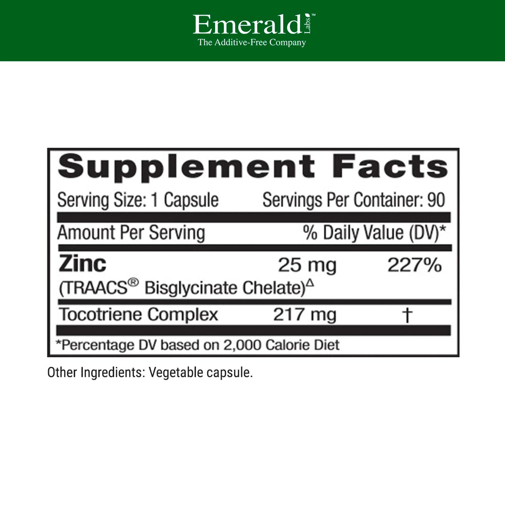 Close-up of zinc bisglycinate capsules for digestive health