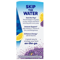 Packaging design for Emergen-C Immune Plus Crystals Berry Lemonade