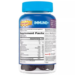 Ingredients panel for Emergen-C Immune+ Elderberry Gummies