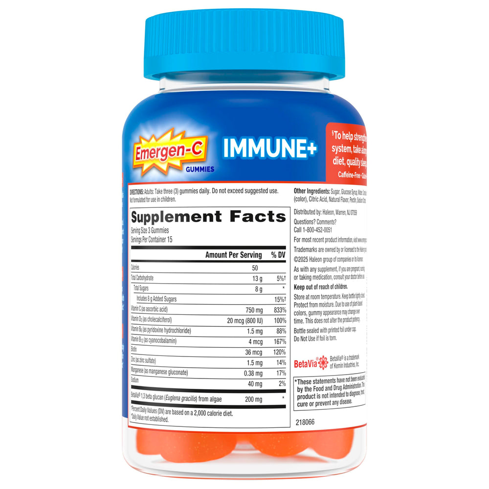Daily usage scene showing Emergen-C Immune+ as part of a routine.