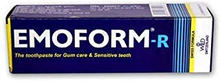Emoform-R toothpaste 100g tube - gum strengthening, sensitivity relief, plaque prevention.