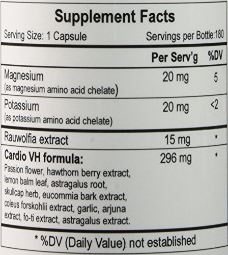 Cardio VH 180 Caps supplement facts