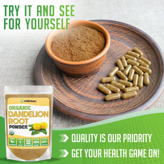 Empty capsules ready to fill with dandelion root extract