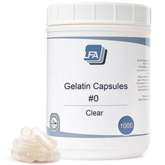 Empty gelatin capsules, size 0, 1000-count package