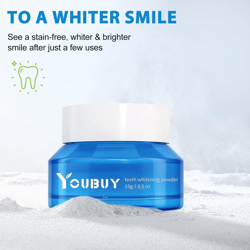 Enamel-safe whitening powder for safe at-home use.