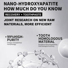 Illustration of enamel protection with hydroxyapatite