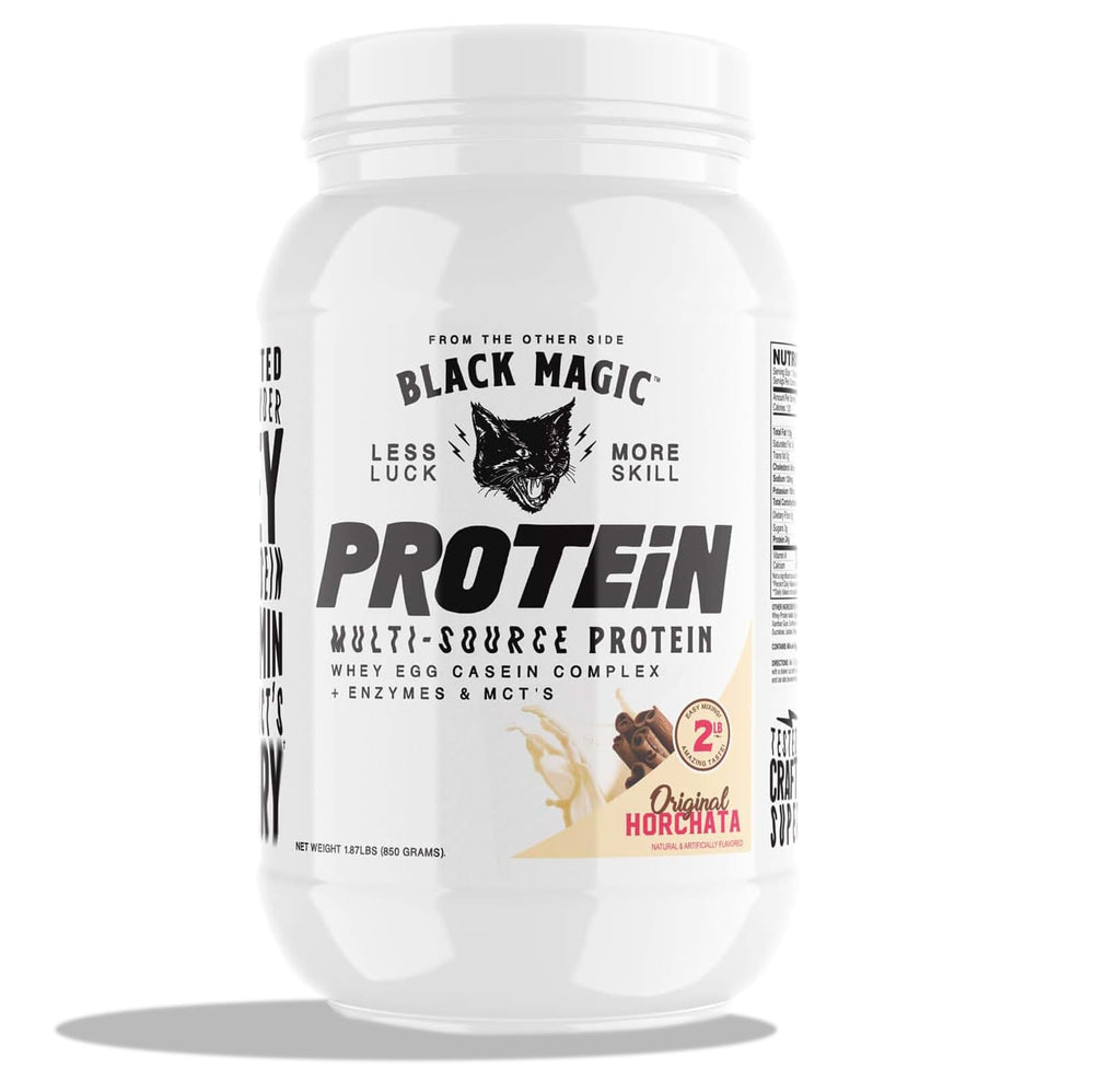 Enbanc Health Black Magic Protein Original Horchata bottle for post-workout recovery