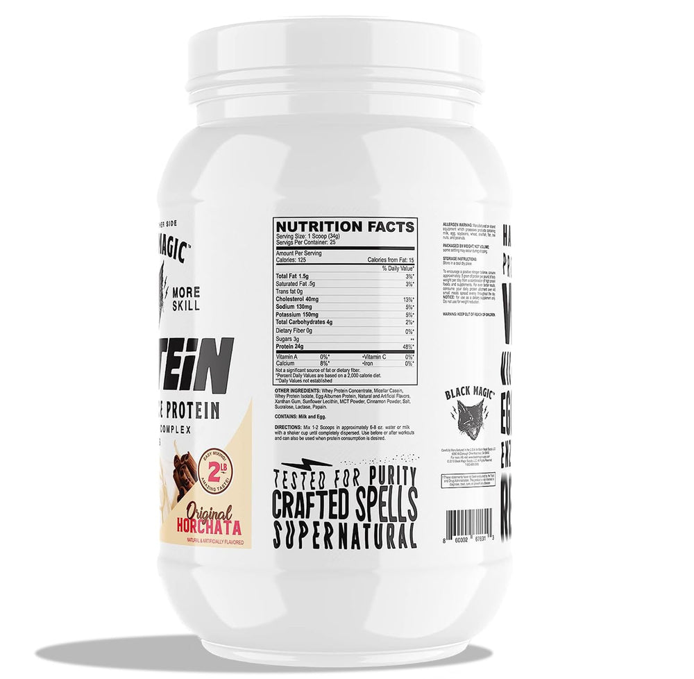 Enbanc Health Black Magic Protein Original Horchata shake showing creamy texture for muscle recovery