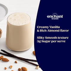 Enchant Organic Protein Powder baking-use vanilla almond demonstrates versatile recipe ingredient.