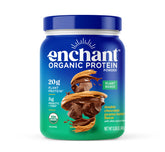 Enchant Organic Protein Powder Chocolate Peanut Butter flavor container front view