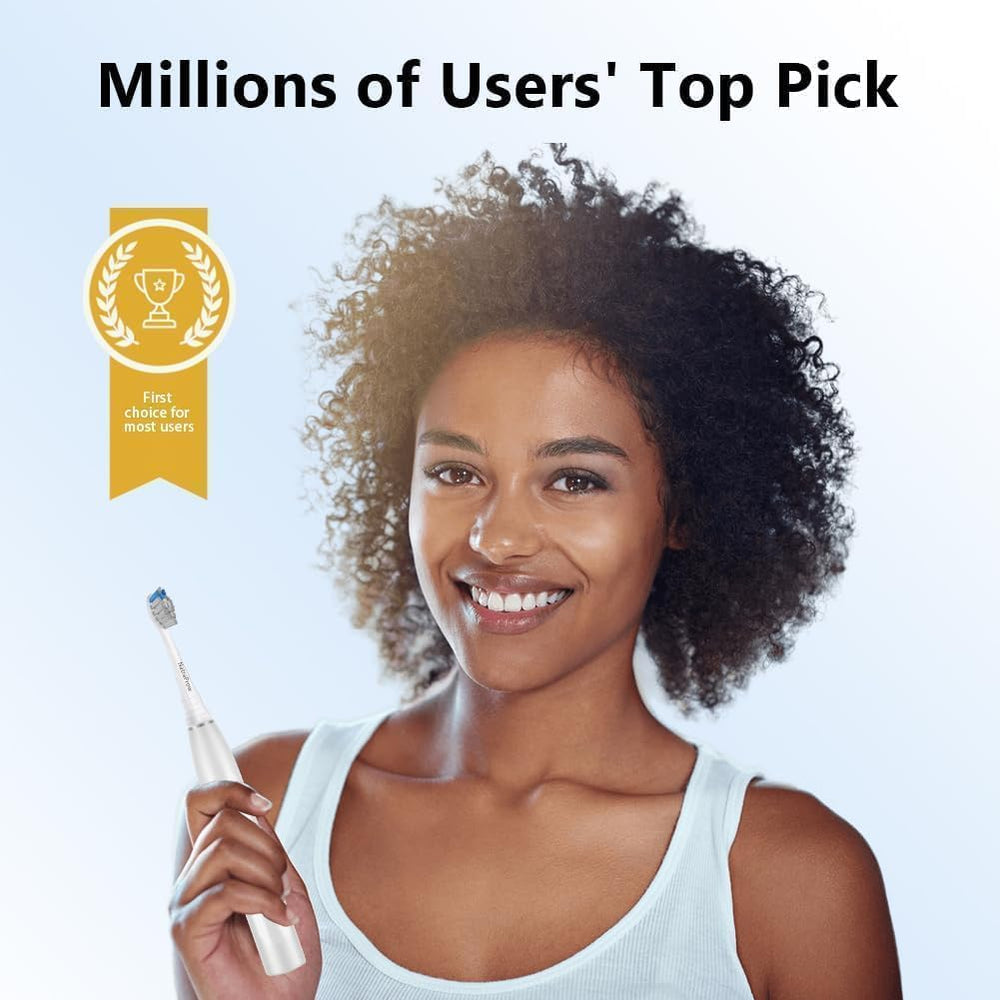 End-rounded DuPont bristles for gum-friendly cleaning