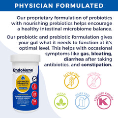 Close-up of Endomune Advanced Probiotic bottle cap