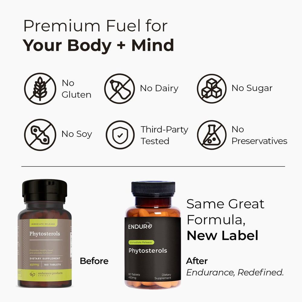 Close-up of Endur Phytosterols label