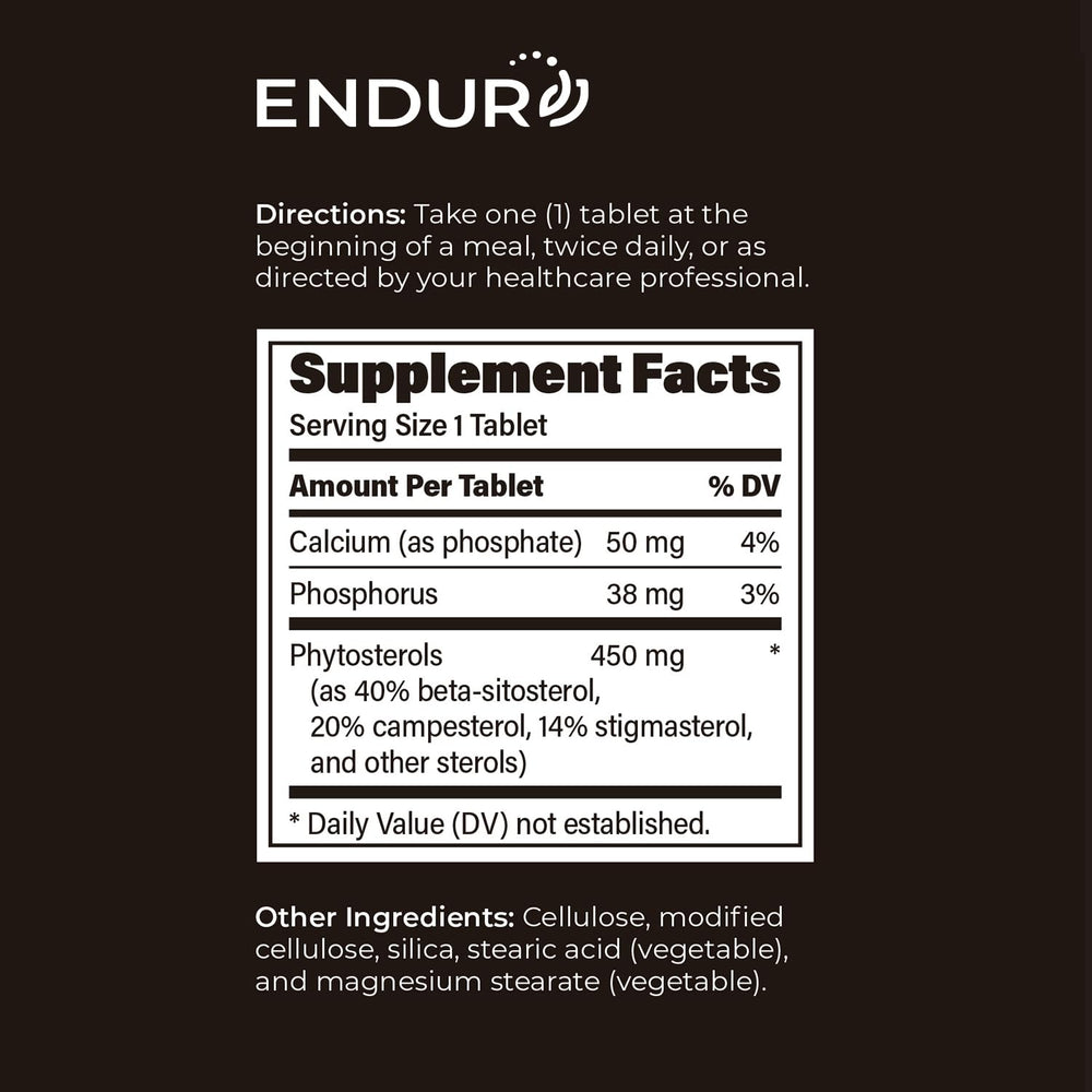Endur Phytosterols nutrition facts