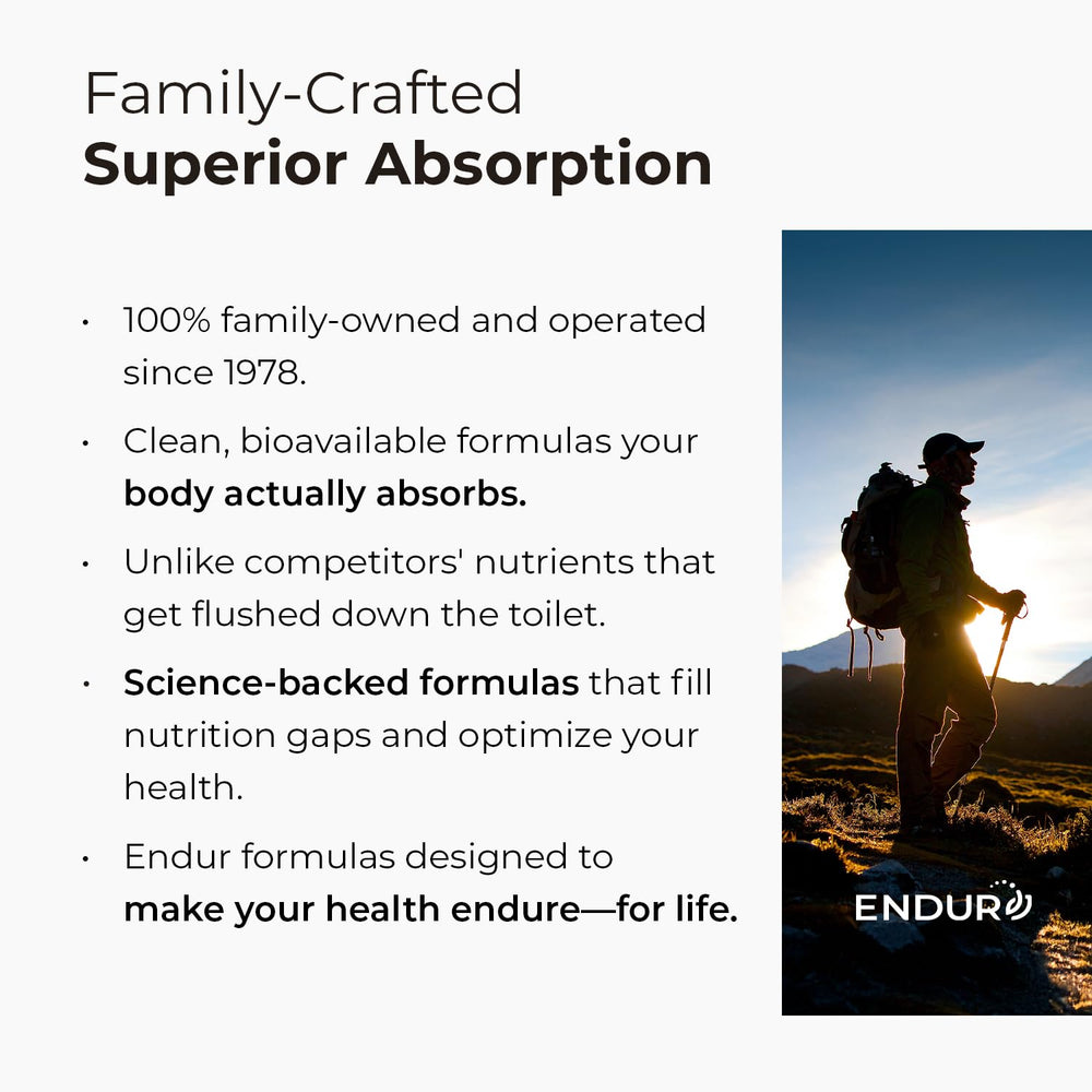 Made in USA manufacturing label on Endur Phytosterols