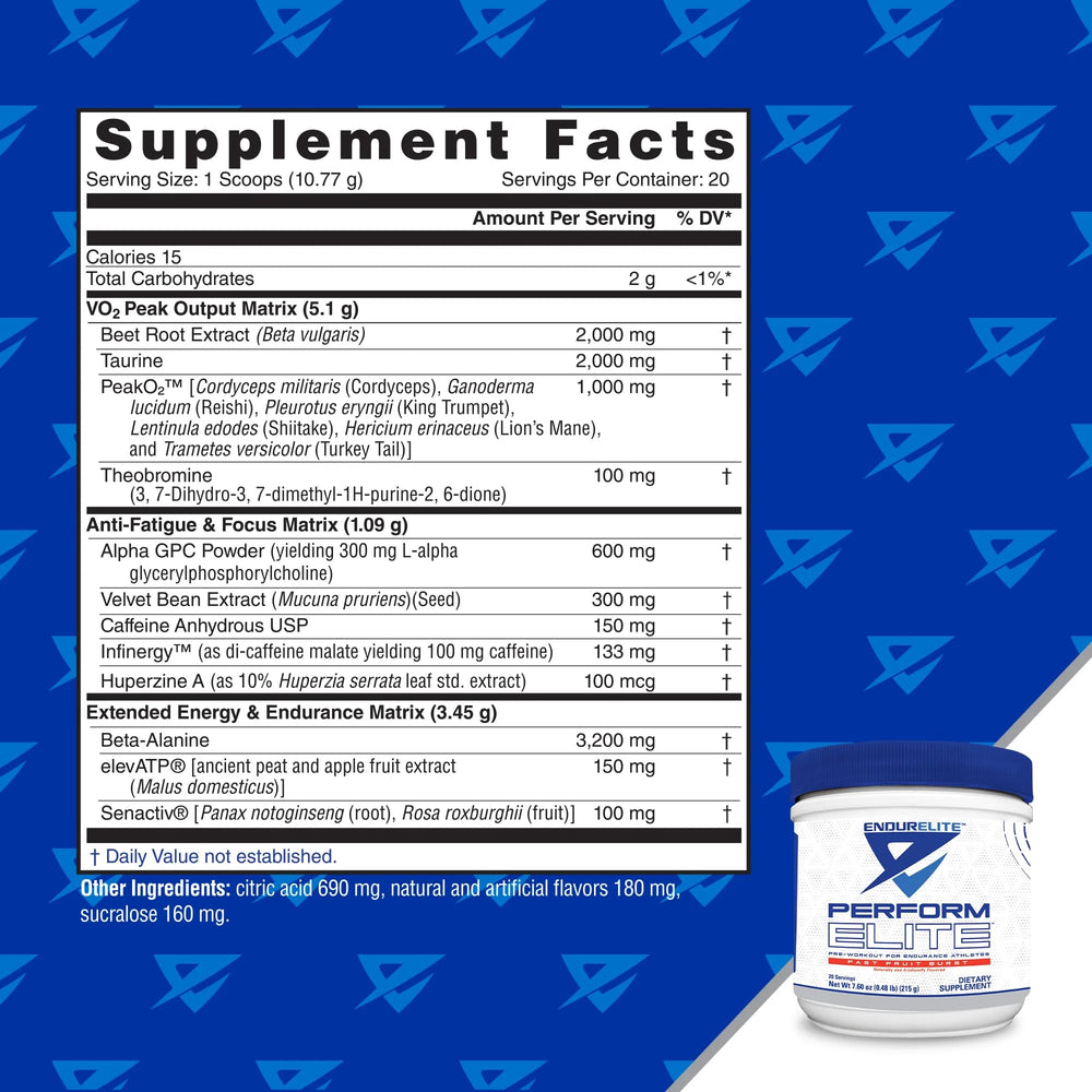 EndurElite Perform Elite pouring into glass with watermelon splash for pre-workout energy.