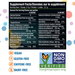 Ener-C clean, natural nutrients label emphasizes non-GMO, vegan, gluten-free ingredients.