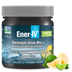 Ener-C lemon-lime tub showing electrolyte blend for hydration during workouts.