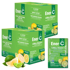Ener-C Lemon Lime multivitamin drink mix 60 count sachet packaging