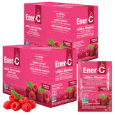 Ener-C Raspberry multivitamin drink mix packets front view